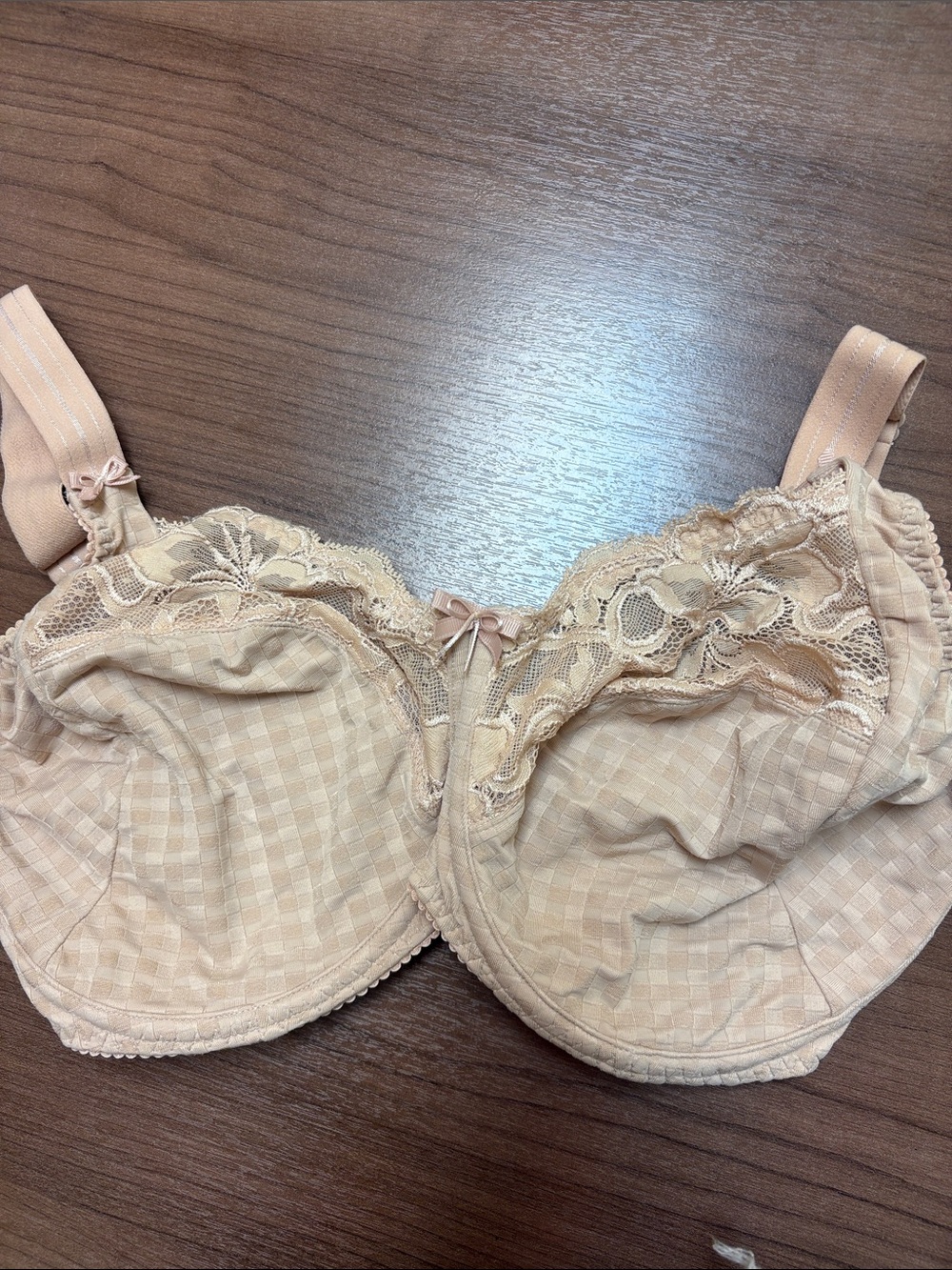 Prima Donna Beige Lace-Trim Full Coverage Bra